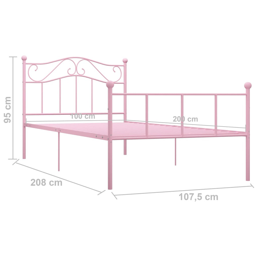 Bedframe Metaal 100 x 200 cm