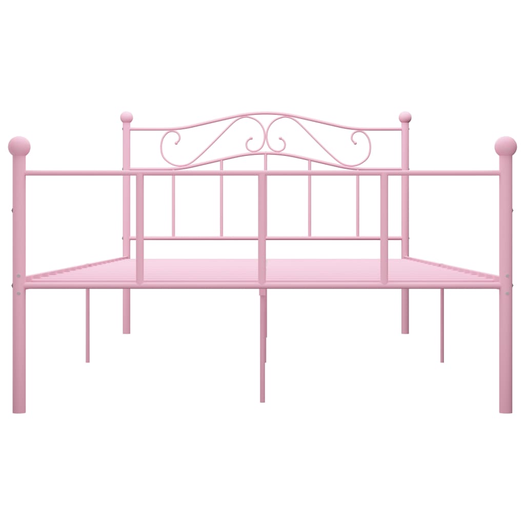 Bedframe metaal roze 120x200 cm