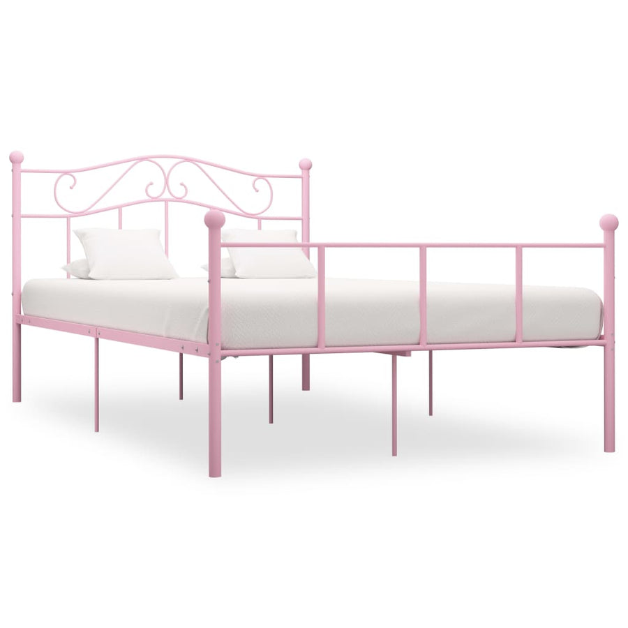 Bedframe Metaal 140 x 200 cm Roze