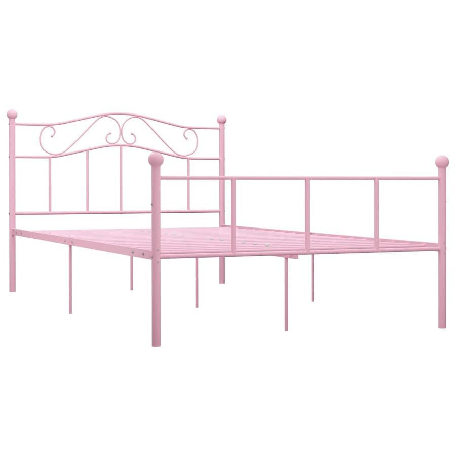 Bedframe Metaal 140 x 200 cm Roze