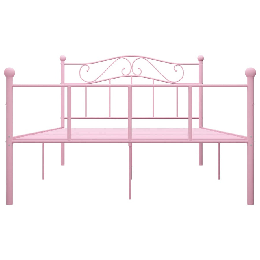 Bedframe Metaal 140 x 200 cm Roze