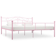 Bedframe metaal 180x200 cm roze