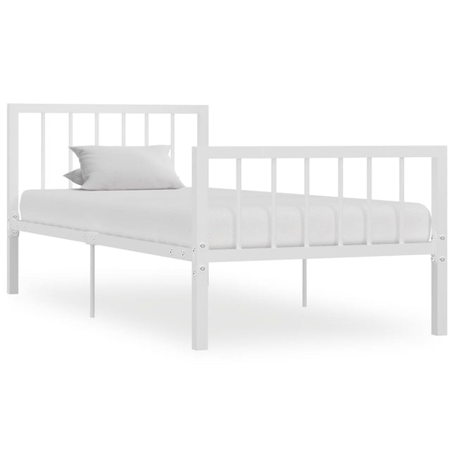 Bedframe Metaal 100 x 200 cm Wit