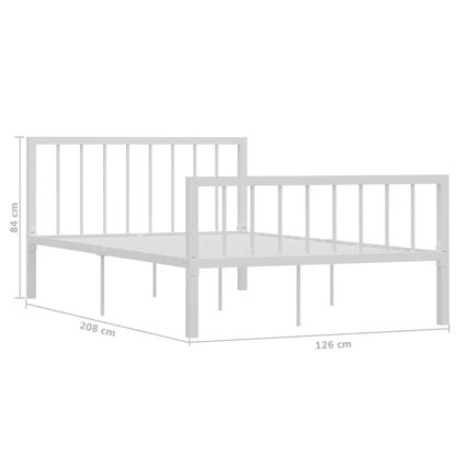 Bedframe Metaal 120 x 200 cm Wit