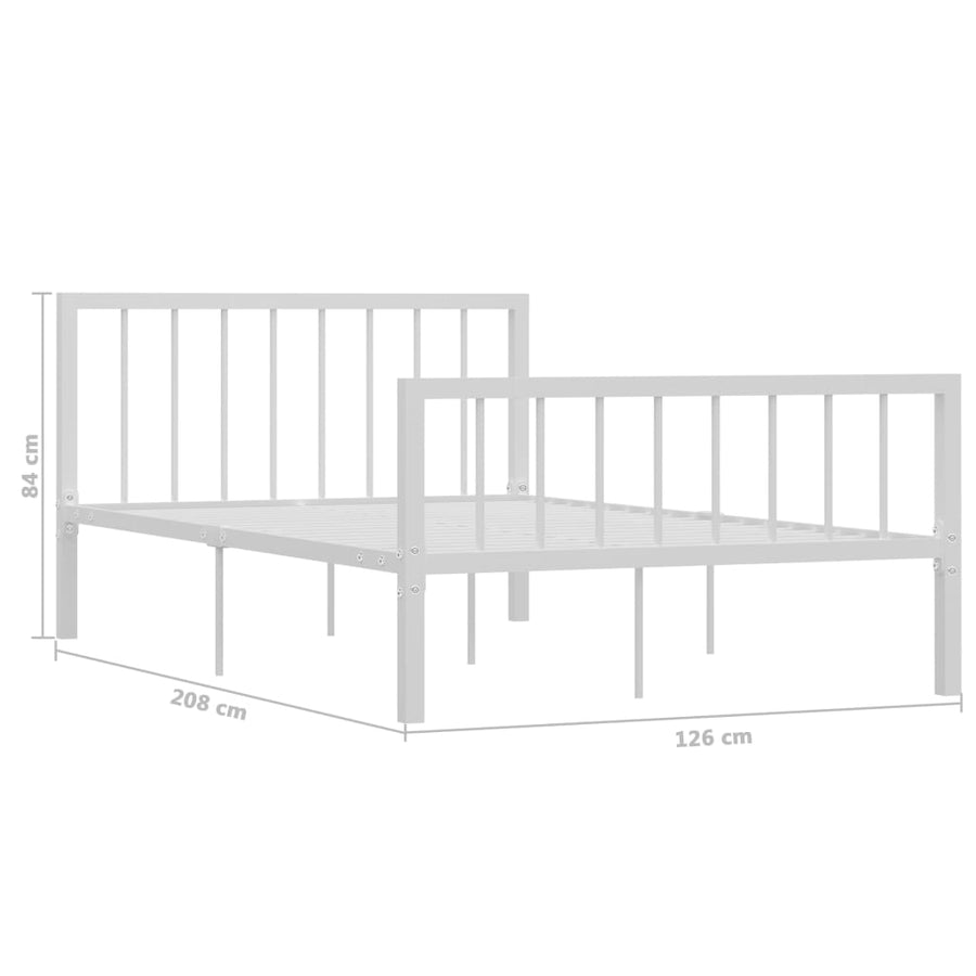 Bedframe Metaal 120 x 200 cm Wit