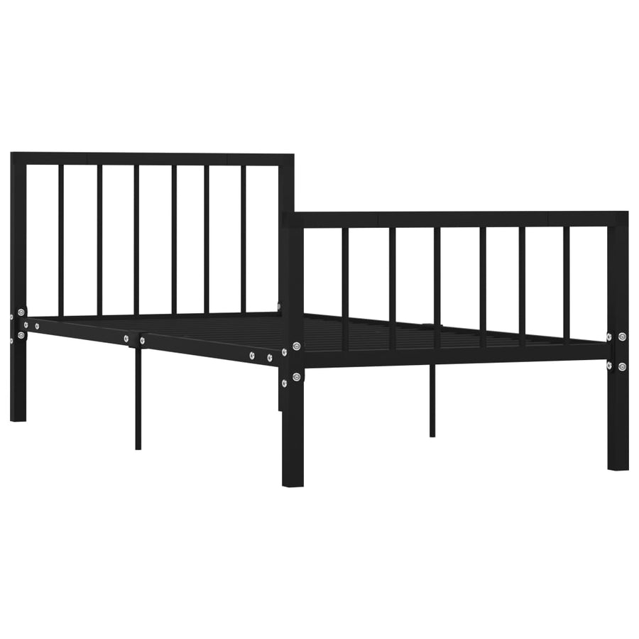 Bedframe Metaal 100 x 200 cm Zwart