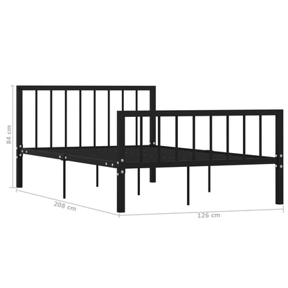Bedframe Metaal 120 x 200 cm Zwart