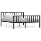 Bedframe Metaal 160 x 200 cm Zwart