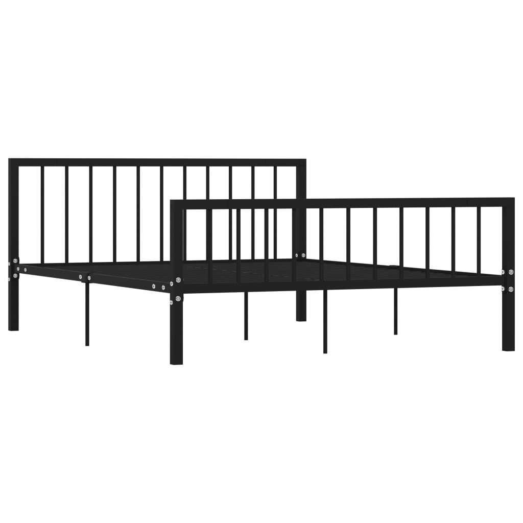Bedframe Metaal 160 x 200 cm Zwart