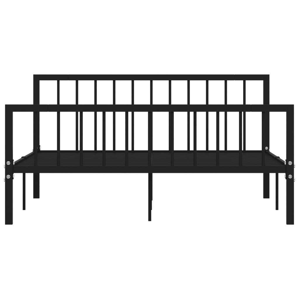 Bedframe Metaal 160 x 200 cm Zwart