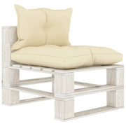 Tuinmiddenbank grenenhout 60x67,5x60,8 cm crème