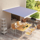 Luifel Gemotoriseerd 350 x 250 cm Blauw en wit