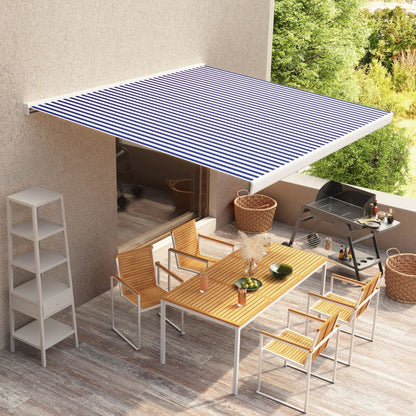 Luifel Gemotoriseerd 350 x 250 cm Blauw en wit
