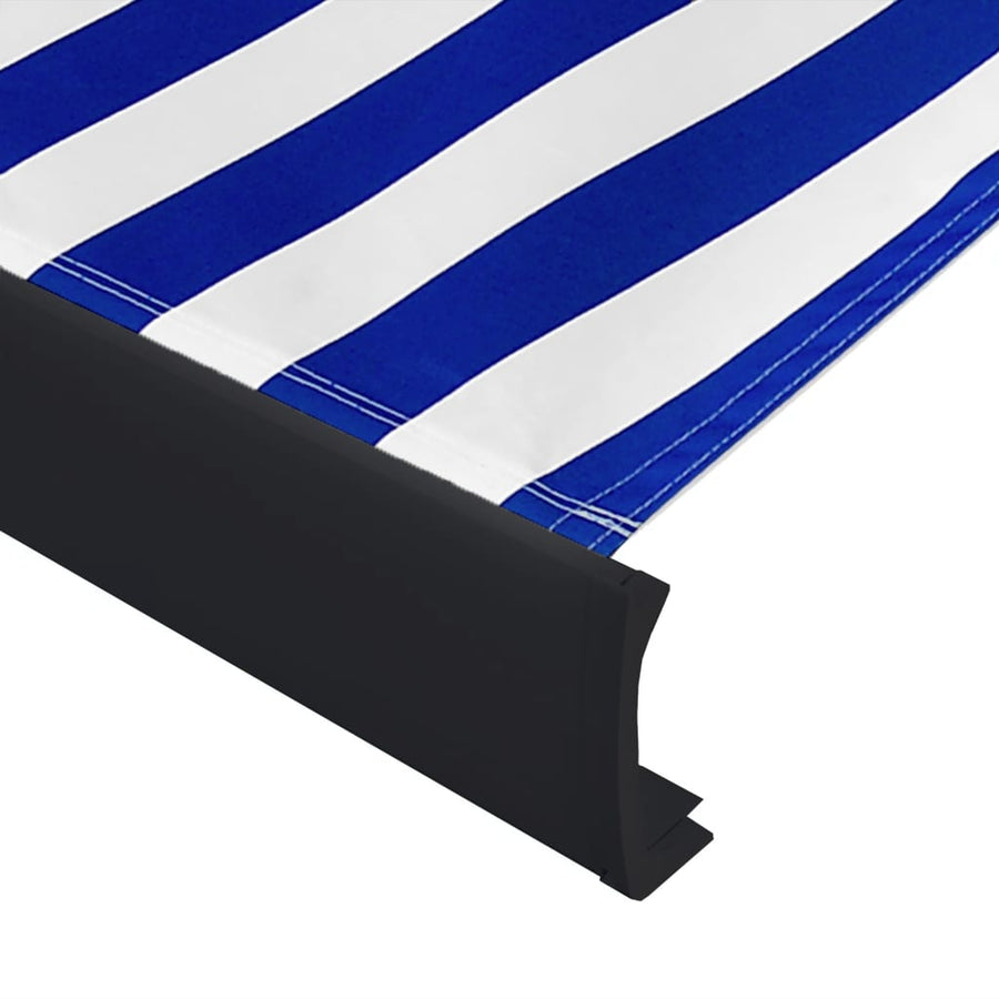 Luifel Gemotoriseerd En 400 x 300 cm Blauw en wit (grijs frame)