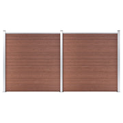Schutting 353x186 cm houtcomposiet bruin