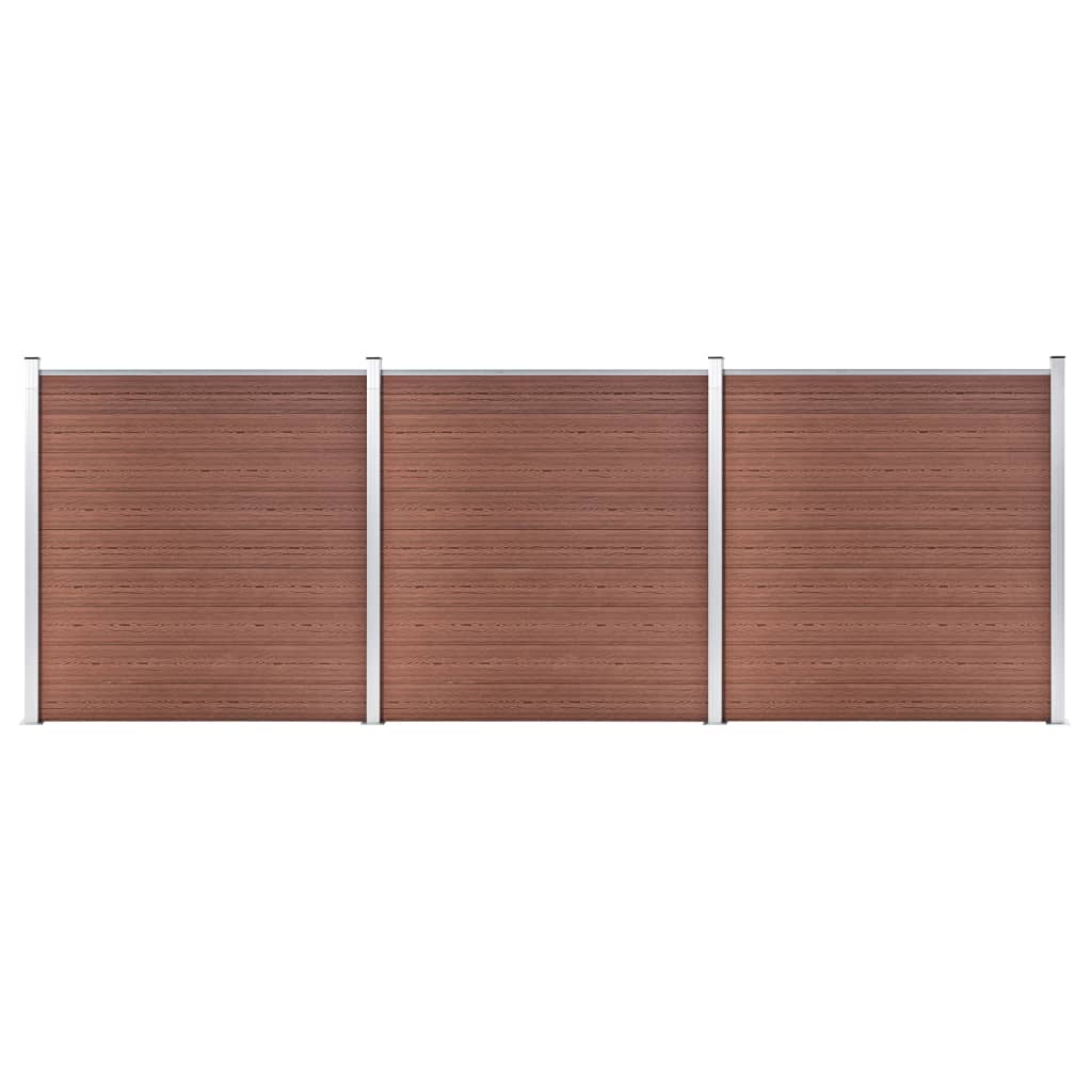 Schutting 526X86 Cm Hkc Bruin 3 secties