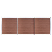 Schutting 526x186 cm composiet bruin