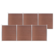 Schutting 1045x186 cm hout-kunststof-composiet bruin
