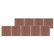 Schutting 1564x186 cm hout kunststof composiet bruin