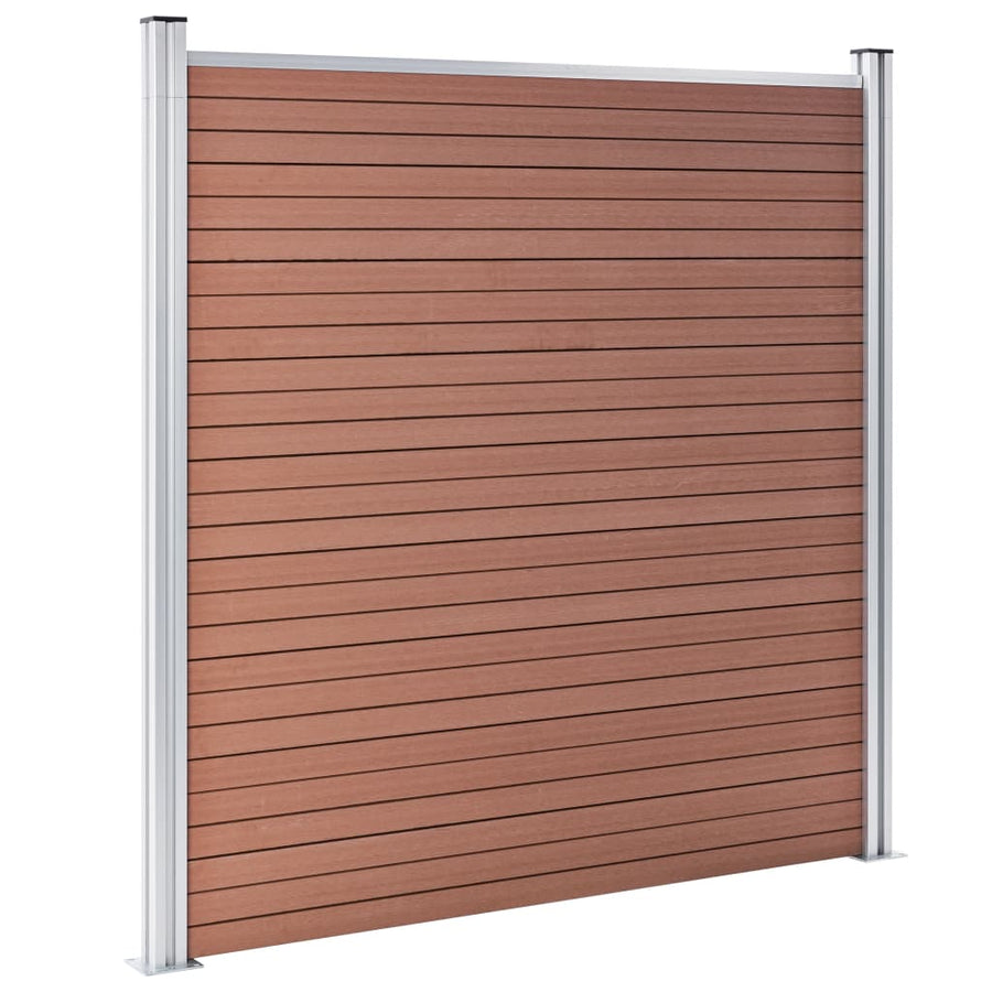 Schuttingset 2 vierkant en 1 schuin 446x186 cm HKC bruin Bruin