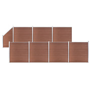 Schuttingset 1311x186 cm bruin composiet