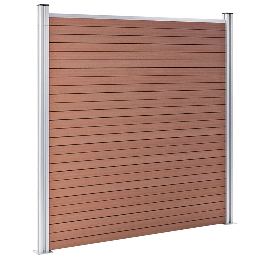Schuttingset 9 vierkant en 1 schuin 1657x186 cm HKC bruin Bruin 9 secties + 1 schuine sectie