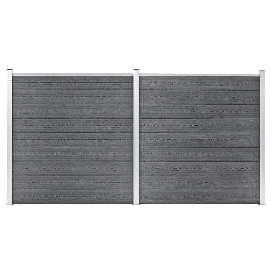 Schuttingpaneel 180X186 Cm Hkc Zwart