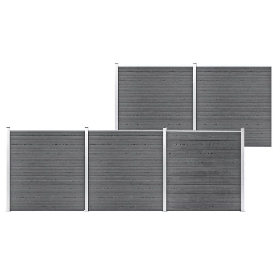 Schuttingpaneel 180X186 Cm Hkc Zwart
