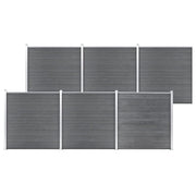 Schutting 1045x186 cm HKC grijs hout-kunststof-composiet