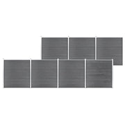 Schutting 1218x186 cm hout kunststof composiet grijs