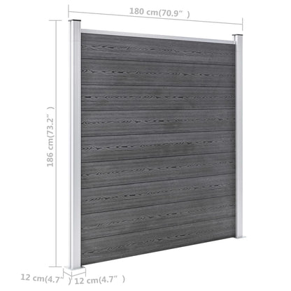 Schutting 1218x186 cm HKC grijs Grijs