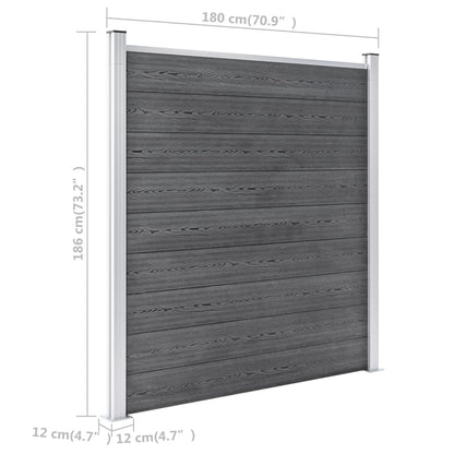 Schutting 1564x186 cm HKC grijs Grijs