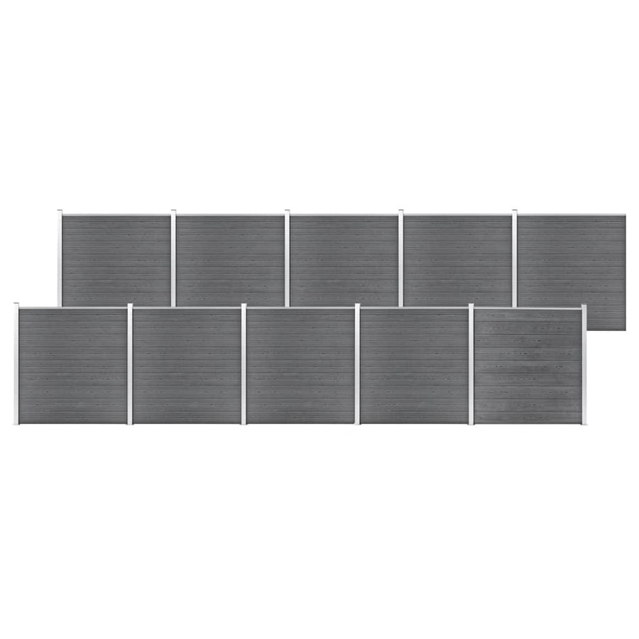 Schuttingpaneel 180X186 Cm Hkc Zwart