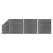 Schuttingset 619x186 cm HKC grijs