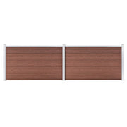Schutting 353x106 cm composiet bruin