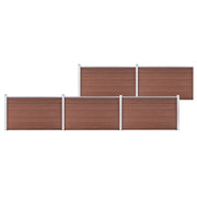 Schutting 872x106 cm houtcomposiet bruin