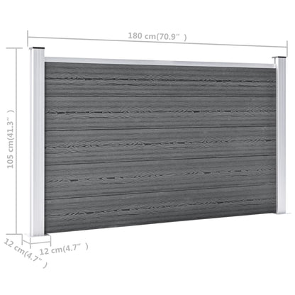 Schutting 353x106 cm HKC grijs Grijs