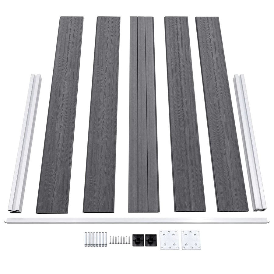 Schutting 526x106 cm HKC grijs Grijs 3 secties