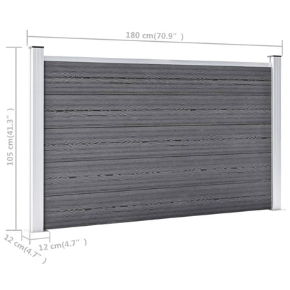 Schutting 526x106 cm HKC grijs Grijs 3 secties