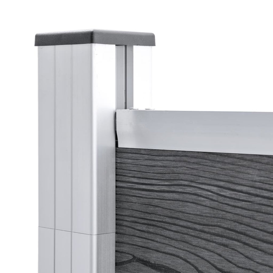 Schutting 699x106 cm HKC grijs Grijs 4 secties