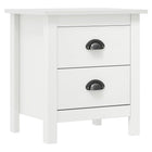 Bedside table Hill 46x35x49.5 cm solid pine wood white