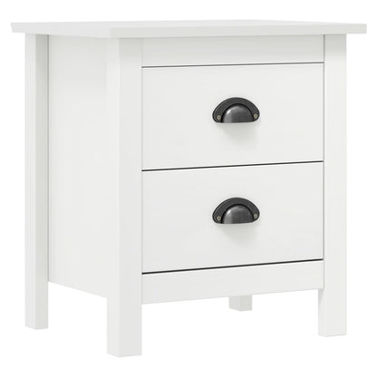 Nachtkastje Hill 46X35X49,5 Cm Massief Grenenhout 1 Wit