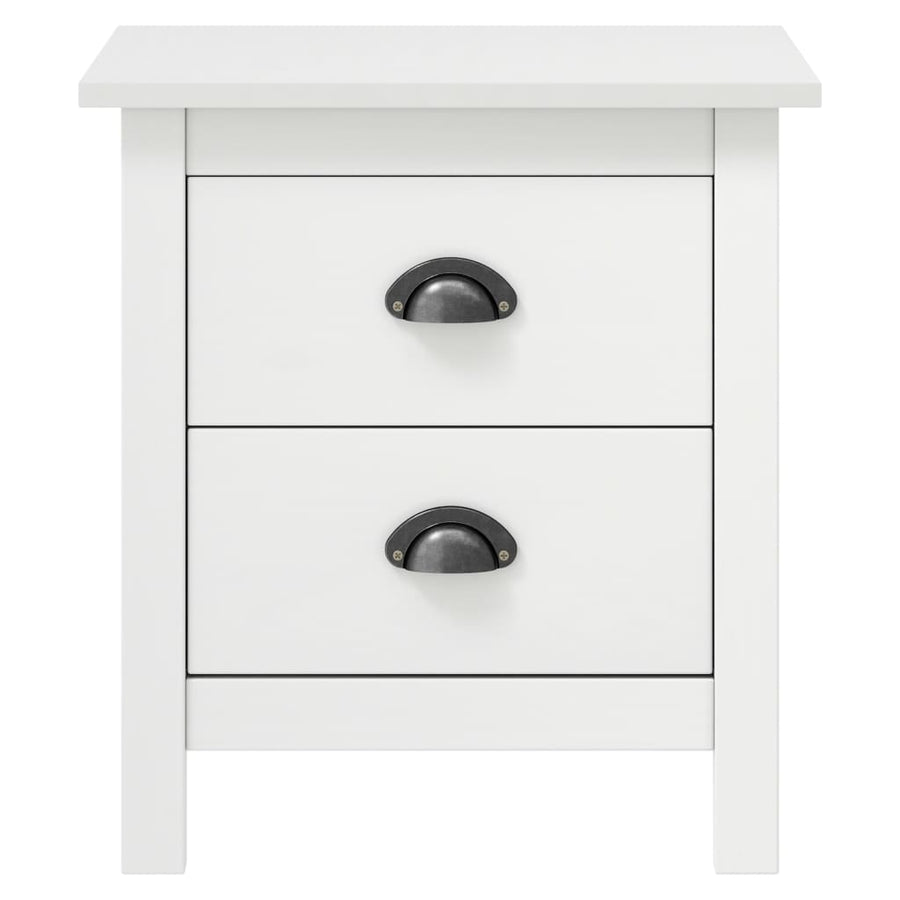 Nachtkastje Hill 46X35X49,5 Cm Massief Grenenhout 1 Wit