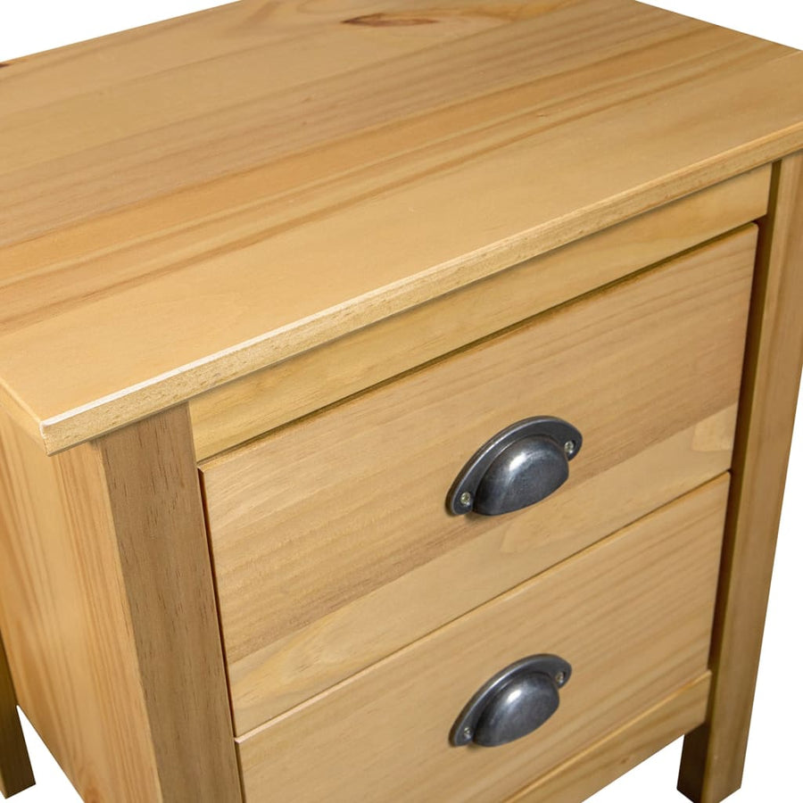 Nachtkastjes 2 St Hill 46X35X49,5 Cm Massief Grenenhout Bruin