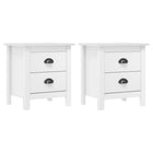 Bedside tables 2 pcs Hill 46x35x49.5 cm pine wood white