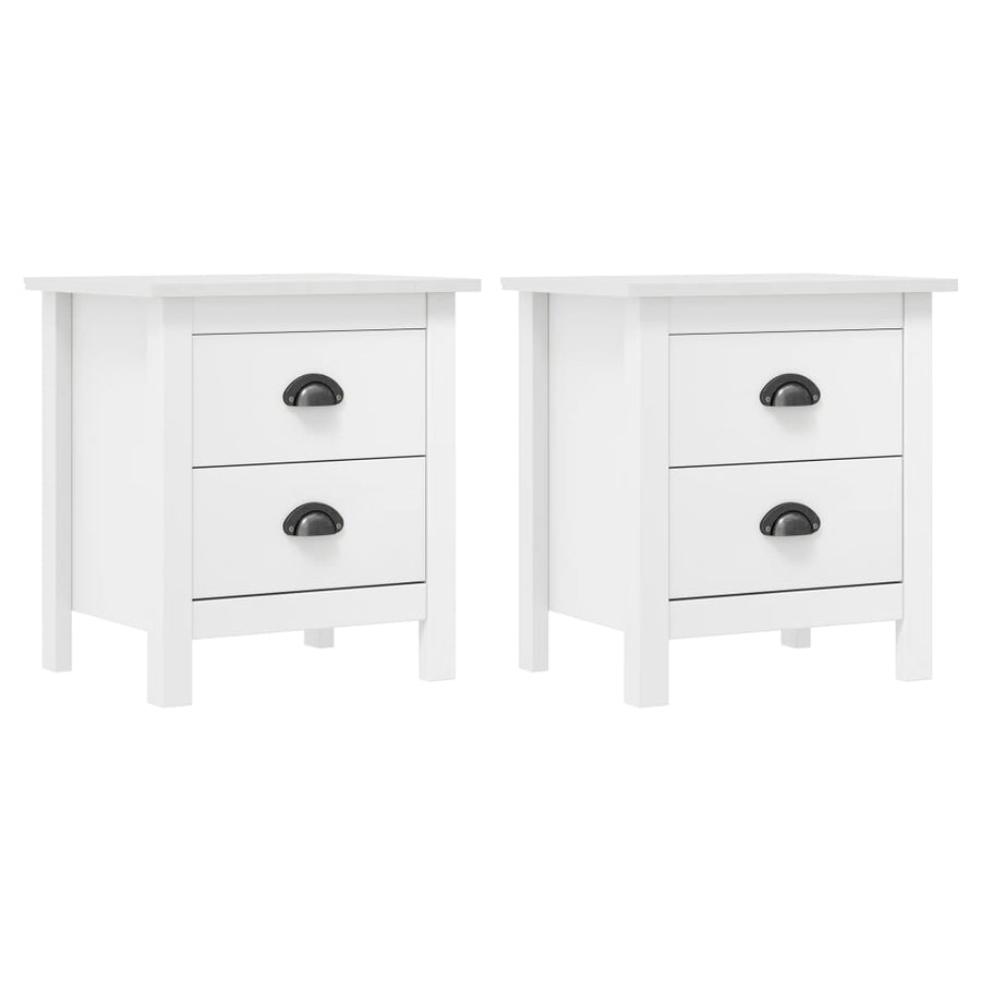 Nachtkastjes Hill 46X35X49,5 Cm Grenenhout 2 Wit