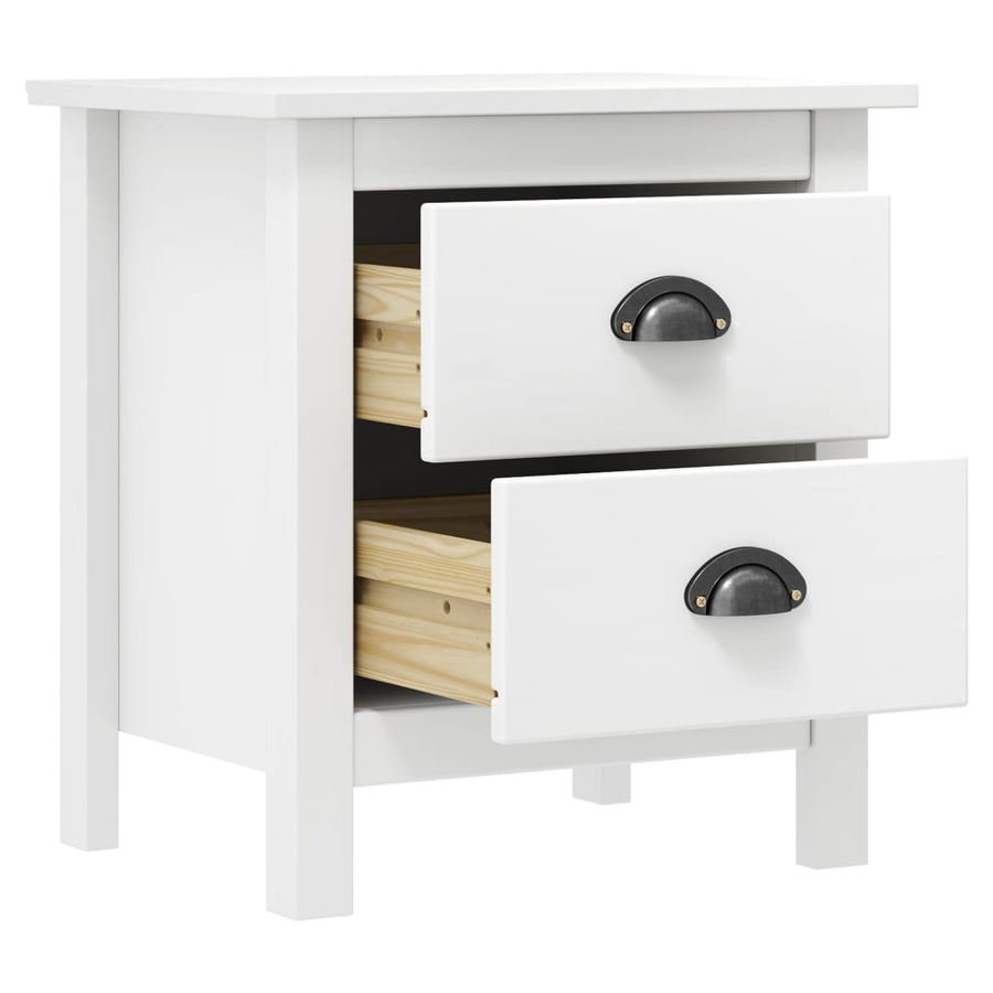 Nachtkastjes Hill 46X35X49,5 Cm Grenenhout 2 Wit