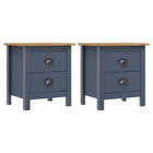 Bedside tables 2 pcs Hill 46x35x49.5 cm pine wood grey