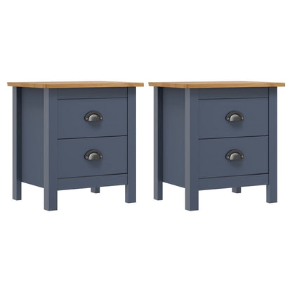 Nachtkastjes Hill 46X35X49,5 Cm Grenenhout 2 Grijs