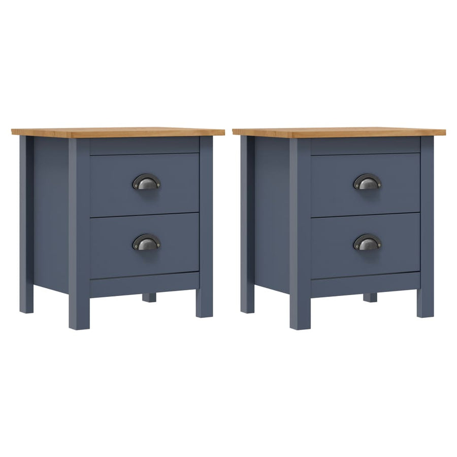 Nachtkastjes Hill 46X35X49,5 Cm Grenenhout 2 Grijs